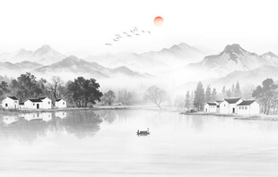 水墨山水画