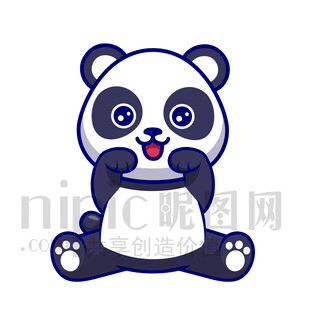 可爱熊猫卡通形象