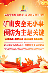 矿山安全预防宣传海报