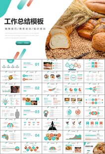 西餐高档餐厅美食面包糕点PPT