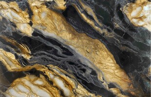 金色纹理岩石特写