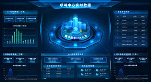 科技感数据可视化操作界面图片