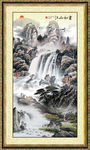 竖幅山水画