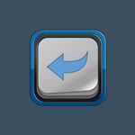 UI图标 蓝曲箭头