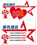 服务理念异形背景墙