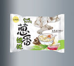 原创手绘葱香馄饨包装