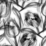 水墨风郁金香花卉设计