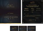 高贵大气黑色邀请函和VIP卡