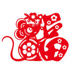 鼠年剪纸