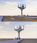 单立柱广告牌柱体设计