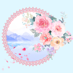 梦幻古风水彩花卉