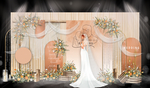 香槟色婚礼迎宾区