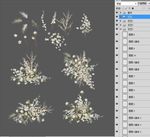 淡香槟色婚礼手绘花艺