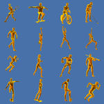 风格化体育运动员