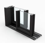 极窄-极简推拉门3D组角渲染图