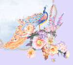 孔雀花鸟图