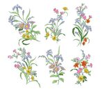 北欧清新风手绘花卉分层素材