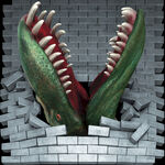 大嘴恐龙3D立体地贴地画，