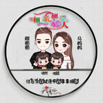 温馨四口之家全家福头像签名设计