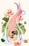 荷花仙子插图  