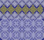 壮锦花纹矢量素材广西壮锦