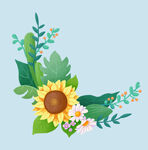 向日葵花束植物花环