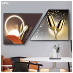 餐厅简约餐具画