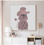 儿童房装饰画粉色卡通动物挂画