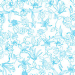 浅蓝色花卉图案背景图