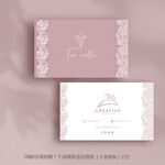 粉色女装服装名片