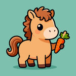 矢量可爱小马图片