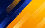 蓝黄渐变条纹几何背景图