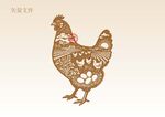 手绘母鸡插画