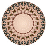 圆形复古地毯花纹图案