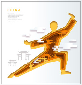 剪纸风海报 剪纸风 剪纸海报