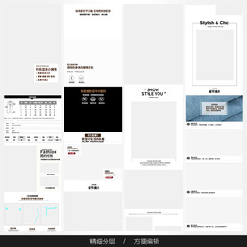 淘宝天猫女装空白通用模板图片