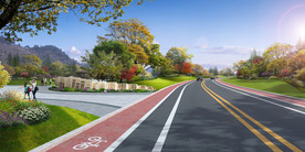 景观效果图道路效果图