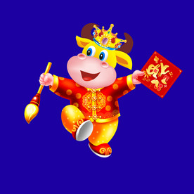 牛年门画牛年门贴卡通牛