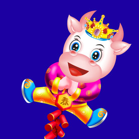 牛年门画牛年门贴卡通牛