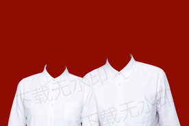 结婚证件照白衬衫