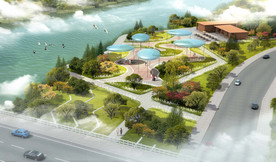 园林景观湿地公园效果图