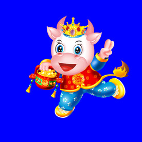 卡通牛牛年门画牛年门贴