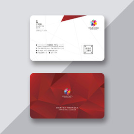 红色大气名片