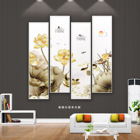 唯美荷花装饰画