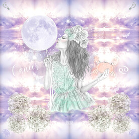 女孩 奇幻 方巾