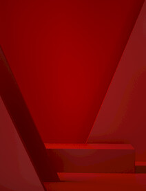 C4D手机海报红色背景图