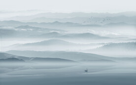 中国风意境山水背景墙