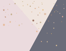 卡通星星几何图案儿童房壁画