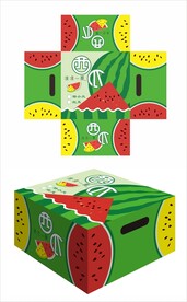 西瓜包装箱平面图