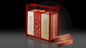 中国风 红色 古典 礼盒效果图